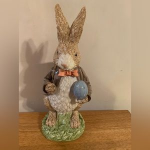 Burton & Burton Dressed RABBIT RESIN FIGURINE Easter